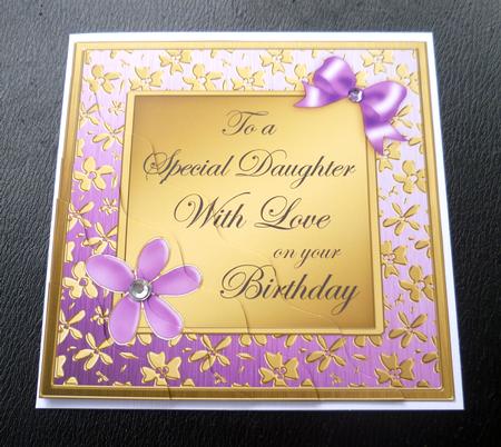 Floral Elegance Birthday Daughter Wavy Corner Side Stacker by Charlie Angel