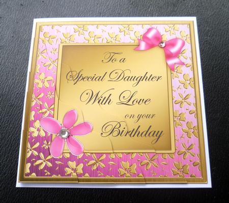 Floral Elegance Birthday Daughter Wavy Corner Side Stacker by Charlie Angel