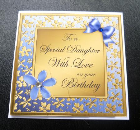 Floral Elegance Birthday Daughter Wavy Corner Side Stacker by Charlie Angel