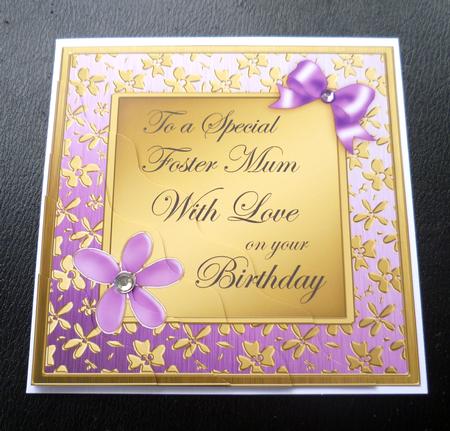Floral Elegance Birthday Foster Mum Wavy Corner Side Stacker by Charlie Angel