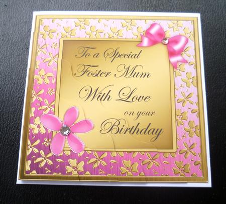 Floral Elegance Birthday Foster Mum Wavy Corner Side Stacker by Charlie Angel