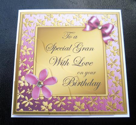 Floral Elegance Birthday Gran Wavy Corner Stacker by Charlie Angel