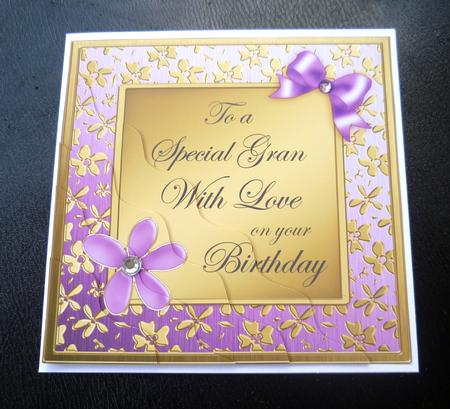 Floral Elegance Birthday Gran Wavy Corner Stacker by Charlie Angel