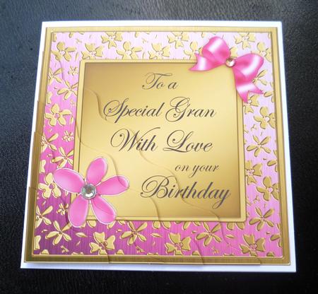 Floral Elegance Birthday Gran Wavy Corner Stacker by Charlie Angel