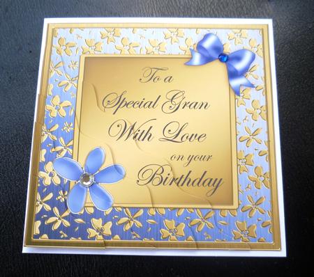 Floral Elegance Birthday Gran Wavy Corner Stacker by Charlie Angel