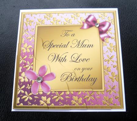 Floral Elegance Birthday Mum Wavy Corner Stacker by Charlie Angel