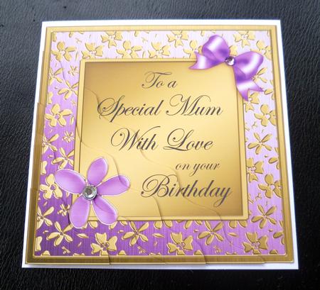 Floral Elegance Birthday Mum Wavy Corner Stacker by Charlie Angel