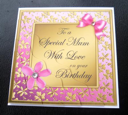 Floral Elegance Birthday Mum Wavy Corner Stacker by Charlie Angel