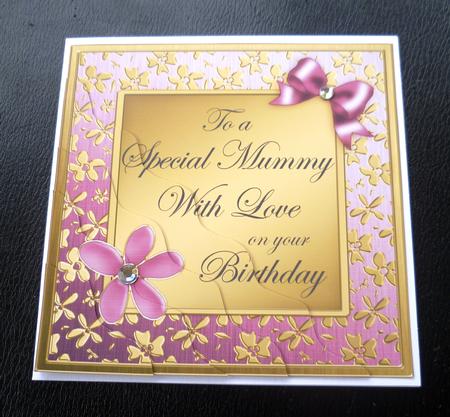 Floral Elegance Birthday Mummy Wavy Corner Stacker by Charlie Angel