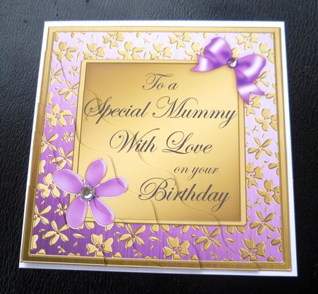 Floral Elegance Birthday Mummy Wavy Corner Stacker by Charlie Angel