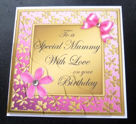 Floral Elegance Birthday Mummy Wavy Corner Stacker by Charlie Angel