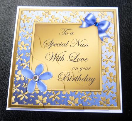Floral Elegance Birthday Nan Wavy Corner Stacker by Charlie Angel