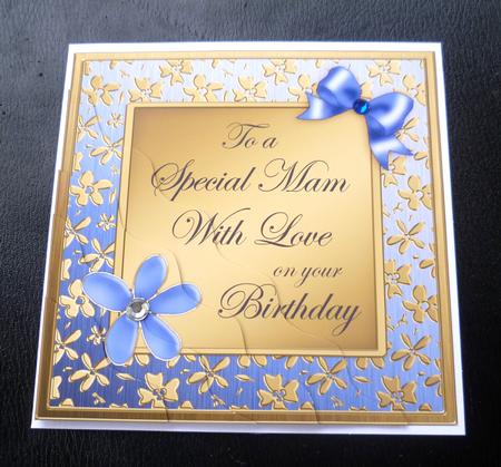 Floral Elegance Birthday Mam Wavy Corner Stacker by Charlie Angel