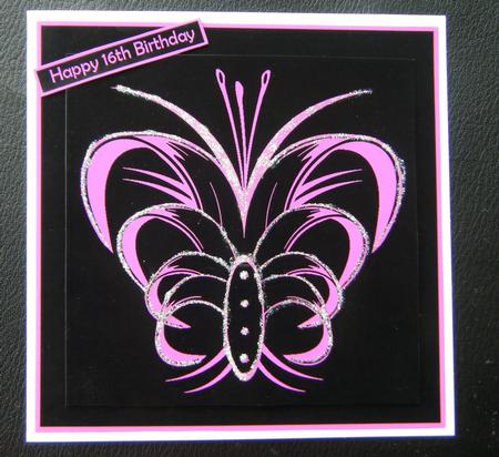 Black & Pink Butterfly by Charlie Angel