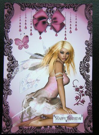Pretty Faerie in Pink Dress by Charlie Angel