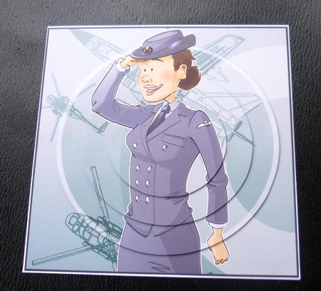 Raf Lady 8x8 Quick Card by Charlie Angel