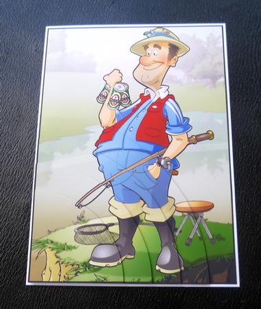 Fishing for Beer Dude A4 by Charlie Angel