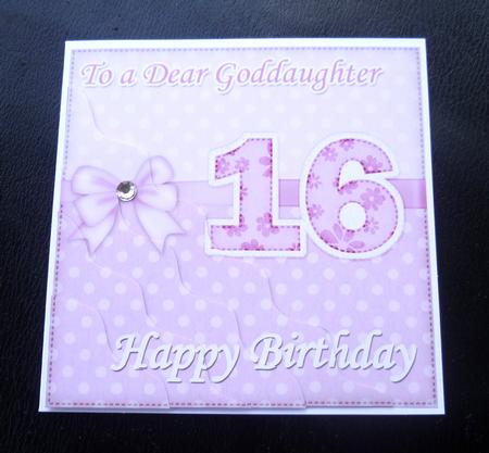 16th Birthday Goddaughter Felties Wavy Corner Side Stacker by Charlie Angel