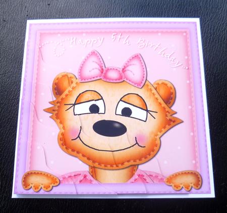 Mia Meerkat 5th Birthday Side Stacker Topper by Charlie Angel