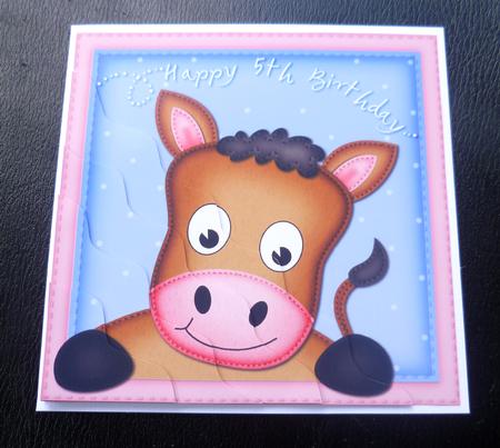 Gi Gi Horse 5th Birthday Side Stacker Topper by Charlie Angel