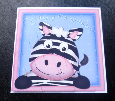 Debra Zebra 5th Birthday Side Stacker Topper by Charlie Angel