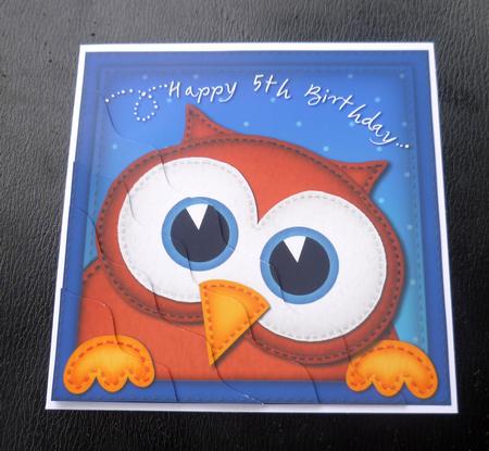 Hoot the Owl 5th Birthday Side Stacker Topper by Charlie Angel