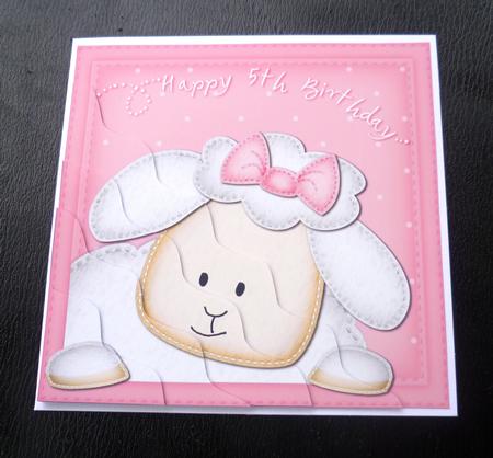 Little Lamb 5th Birthday Side Stacker Topper by Charlie Angel