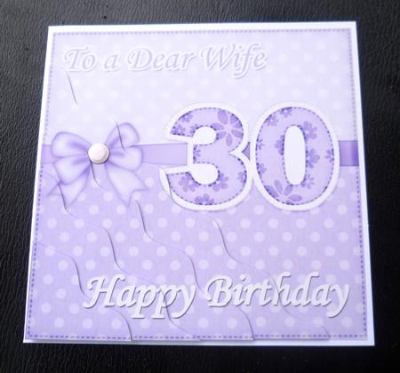30th Birthday Wife Felties Wavy Corner Side Stacker Topper by Charlie Angel