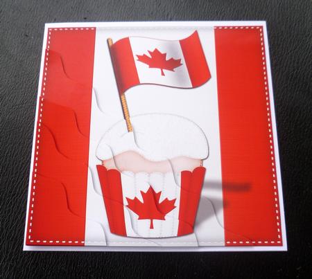 Flying the Flag Canada Cupcake Wavy Corner Side Stacker by Charlie Angel