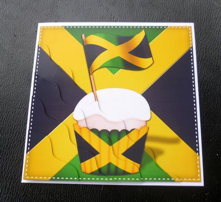 Flying the Flag Jamaica Cupcake Wavy Corner Side Stacker by Charlie Angel
