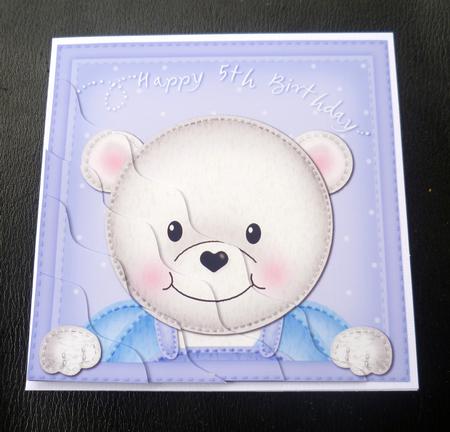 Teddy Ed 5th Birthday Side Stacker Topper by Charlie Angel