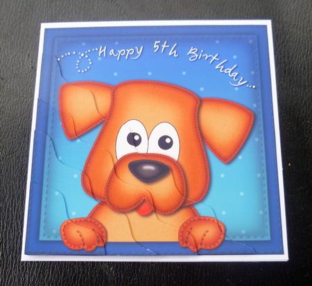 Rusty Dog 5th Birthday Side Stacker Topper by Charlie Angel