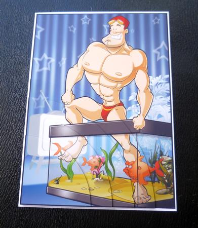 Practice Swimming Dude A4 by Charlie Angel