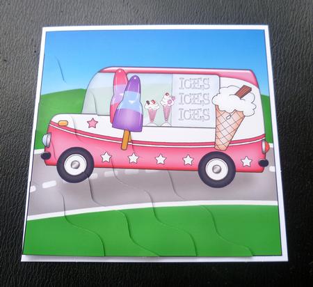 Ice Cream Van Wavy Corner Side Stacker Topper by Charlie Angel