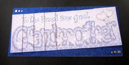Great Grandmother New Baby Boy Dl Side Stacker Topper by Charlie Angel