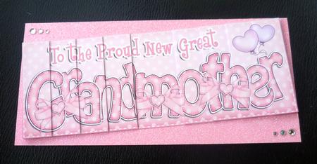 Great Grandmother New Baby Girl Dl Side Stacker Topper by Charlie Angel