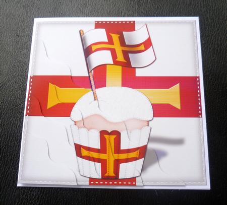 Flying the Flag Guernsey Cupcake Wavy Corner Side Stacker by Charlie Angel