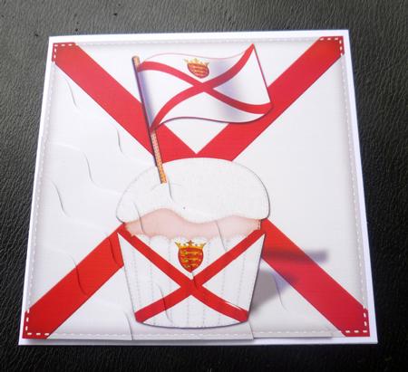 Flying the Flag Jersey Cupcake Wavy Corner Side Stacker by Charlie Angel