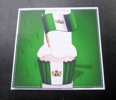 Flying the Flag Nigeria Cupcake Wavy Corner Side Stacker by Charlie Angel