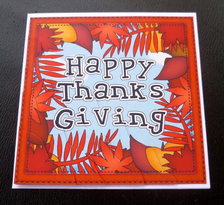 Thanksgiving Fall Leaves Wavy Corner Side Stacker Topper by Charlie Angel