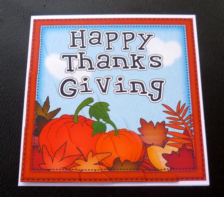 Thanksgiving Pumpkins Wavy Corner Side Stacker Topper by Charlie Angel
