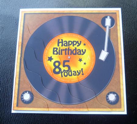 85th Birthday Record Wavy Corner Side Stacker Topper by Charlie Angel