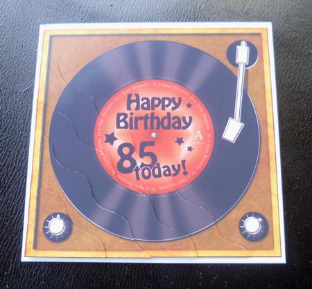 85th Birthday Record Wavy Corner Side Stacker Topper by Charlie Angel
