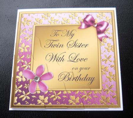 Floral Elegance Birthday Twin Sister Wavy Corner by Charlie Angel