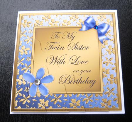 Floral Elegance Birthday Twin Sister Wavy Corner by Charlie Angel