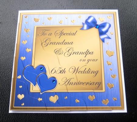 Grandma & Grandpa 65th Wedding Anniversary Wavy Corner by Charlie Angel