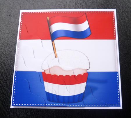 Flying the Flag the Netherlands Cupcake Wavy Corner Stacker by Charlie Angel