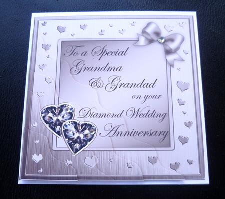 Grandma & Grandad Diamond Wedding Anniversary Wavy Corner by Charlie Angel