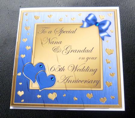 Nana & Grandad 65th Wedding Anniversary Wavy Corner by Charlie Angel