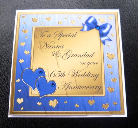 Nanna & Grandad 65th Wedding Anniversary Wavy Corner by Charlie Angel